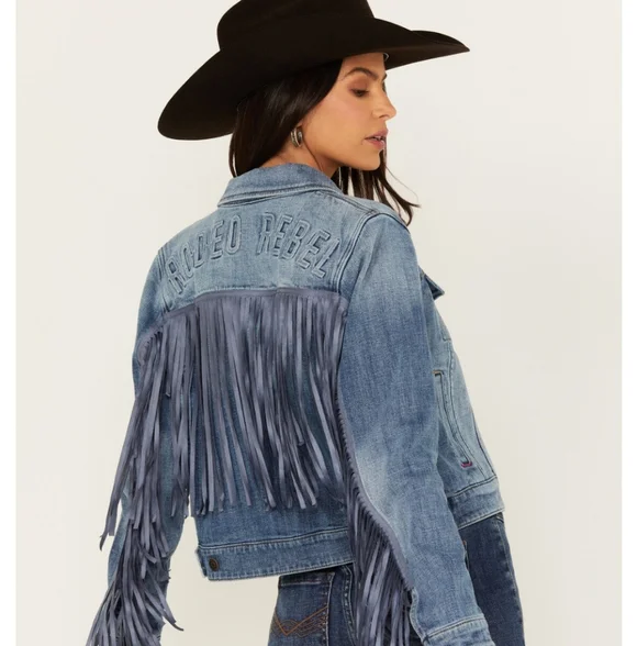 Idyllwind Women's Magnolia Embossed Trucker Jacket - Picture 1 of 9